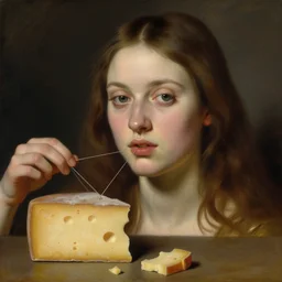 amazing artgerm portrait of string - cheese - incident as a preraphaelite painting, collaboration with j. scott campbell and artgerm with edward burn jones