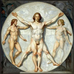 The Vitruvian Man by Salvador Dali