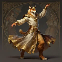full body photograph of a male anthropomorphic hart man fursona arabian dancer, deep focus, intricate, elegant, highly detailed, digital painting, artstation, concept art, matte, sharp focus, illustration, d & d, fantasy, hearthstone, art by artgerm and greg rutkowski and alphonse mucha