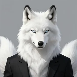 award winning beautiful portrait commission of a male furry anthro albino wolf fursona with a tail and a cute beautiful attractive detailed furry face wearing stylish black, pink and blue cyberpunk biker clothes in a cyberpunk city at night while it rains. Character design by charlie bowater, ross tran, artgerm, and makoto shinkai, detailed, inked, western comic book art