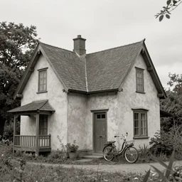 (((((1950s fairy tale cottage . muted colors.))))) by Jean-Baptiste Monge !!!!!!!!!!!!!!!!!!!!!!!!!!!