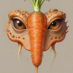 carrot mf doom reptile eyes, carrot skin. intricate, elegant roots, highly detailed, centered, digital painting, artstation, concept art, smooth, sharp focus, illustration, artgerm, tomasz alen kopera, peter mohrbacher, donato giancola, joseph christian leyendecker, wlop, frank frazetta