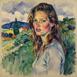 figure drawing of kate moss by egon schiele