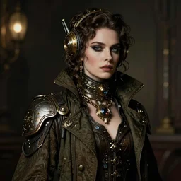 futuristic Victorian cyberpunk plague doctor