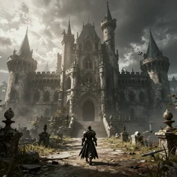 Demon Souls Dark Souls Boss fight in abandoned castle