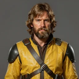 portrait of a man by greg rutkowski, old jedi master nat skywalker, long messy hair, beard, wearing a yellow and black tactical gear, star wars expanded universe, highly detailed portrait, he is about 5 0 years old, digital painting, artstation, concept art, smooth, sharp foccus ilustration, artstation hq