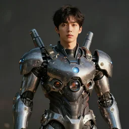 young korean man in mech suit by paul pope