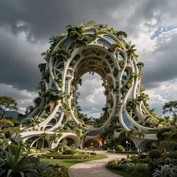 biophilic design, utopian architecture, hyper real, photographic