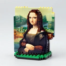 Mona lisa made of Legos