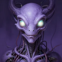 close up sci - fi horror machine glowing mf doom reptile eyes fused into massive wires, lavender skin, elegant, highly detailed, centered, digital painting, artstation, concept art, smooth, sharp focus, illustration, artgerm, tomasz alen kopera, peter mohrbacher, donato giancola, joseph christian leyendecker, wlop, frank frazetta