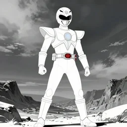 line art concept of a new power ranger