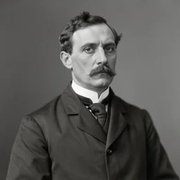 old time photo of a doctor from 1 8 0 0 s, wearing his hair brushed back, slim and stern looking