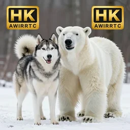 a hybrid between a husky and a polar bear, photography, award winning, 4 k