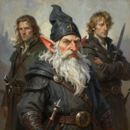 a beautiful portrait painting of an dnd gnome sorcerer, by keith parkinson and greg rutkowski and tim hildebrandt
