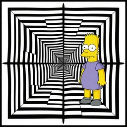 the simpsons as a magic eye, autostereograms
