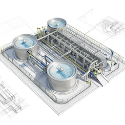 blueprints to a water reclamation plant