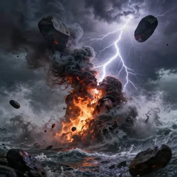 the last kiss, disintegrating, realistic, hd, smoke and fire, tsunami, apocalypse, asteroids, lightning, death, hurricanes