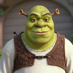 a photo of real life shrek, portrait, ektachrome, closeup, f / 2. 8