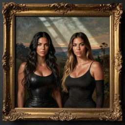 The Kardashians looking for their credentials, rococo painting, smooth, sharp focus, artstation, pixiv,