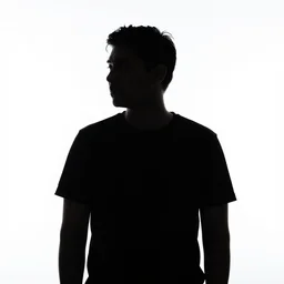 silhouette of a man on a white background