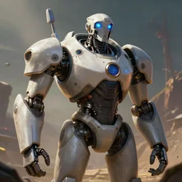 solarpunk digital illustration pathfinder robot from apex legends, portrait by james gurney and laurie greasley, concept art, cinematic composition, hyper realism, photorealistic, dramatic lighting, highly detailed