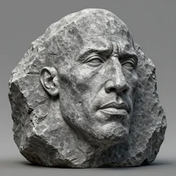 a big grey rock with the face of dwayne johnson carved on it, highly detailed, digital painting, artstation, concept art, smooth, sharp focus