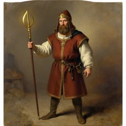 zark in medieval costume, painting art