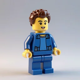 Elon Musk as a lego character, photorealism, Volumetric lightening