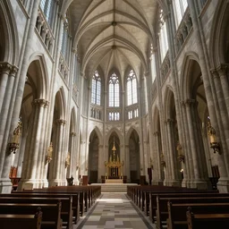 realistic minecraft interior of a grand cathedral