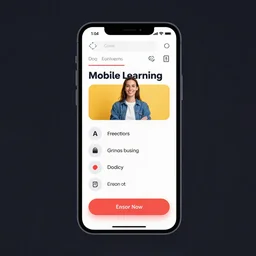 mobile learning app prototype, screen, ux, easy to use, modern, good looking, trending, artstation, efficient, recommended, high quality, high contrast, fullscreen