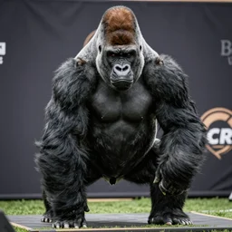 gorilla at bodybuilding meet
