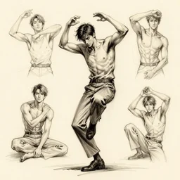 Dancing Gesture draw  by Stanley Artgerm Lau, Gesture draw,  WLOP, Rossdraws, James Jean, Andrei Riabovitchev, Marc Simonetti, and Sakimichan, trending on artstation