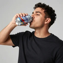youtuber danny gonzales drinking a can of lacroix mineral water
