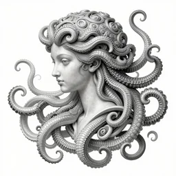 medusa, intricate, art by artgerm and greg rutkowski and alphonse mucha and william - adolphe bouguereau, high detailed, 4 k,