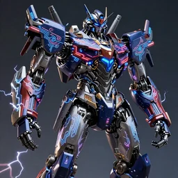 gundam wing style, pacific rim style jaeger, intricate neon circuit pattern, lightning arc plasma, jaeger with wide aggressive armored helmet, exoskeleton, mechanical exoskeleton, exoskeleton armor mecha suit, decepticon armor plating, dark metal decepticon, futuristic, ultra detailed, 8 k, ultra realistic, cinematic atmosphere, unreal engine, octane render, trending on artstation, by bouguereau