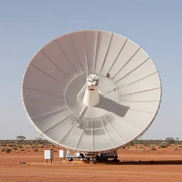 radial shaped, electrostatic atmospheric water condenser and collector, nikoa tesla antenna array technology, in the australian desert, natural light, high quality photograph, shallow depth of field, simple composition, symmetrical,