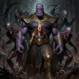 the platonic ideal of medieval of cletus kasady ultimate carnage thanos dementor doctor manhattan chtulu nazgul, detailed, intricate, hyperrealism, intense, scary, decay, dmt, art by brock hofer and artgerm and greg rutkowski and alphonse mucha