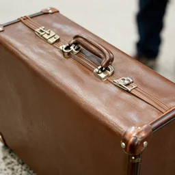 close - up of a suitcase left on an airport, 1 9 8 0 s, wlop, steve argyle, ilya kuvshinov, ralph horsley, rossdraw, mark ryden, sophie anderson, lilia alvarado, tom chambers