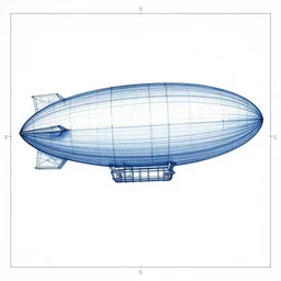1 9 1 2 blueprint of an blimp