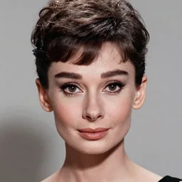 portrait of a beautiful 20-year-old Audrey Hepburn by Mario Testino,  headshot, 1990s hairstyle, detailed, award winning, Sony a7R
