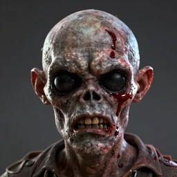 angry zombie without eyes portrait, empty bloody - black eyesockets, horror core, apocalyptic, feeling of grimdark, sharp focus, fiction, hyper detailed, digital art, trending in artstation, cinematic lighting, studio quality, smooth render, unreal engine 5 rendered, octane rendered, art style and nixeu and wlop and krenz cushart
