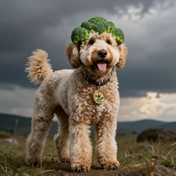 broccoli haired big friendly labradoodle