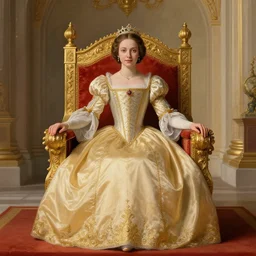 portrait of an princess, painting by michael wellen, john stephens, in a resplendent throneroom, tone mapping, trending on artstation