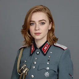Sadie Sink as a ww2 Field Marshal, official photo portrait