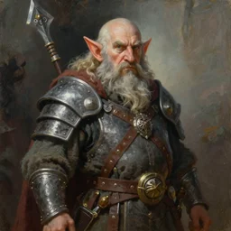 a realistic fantasy portrait painting of a male dwarf warrior, ultra detailed, art by ralph horsley, swanland, sabbas