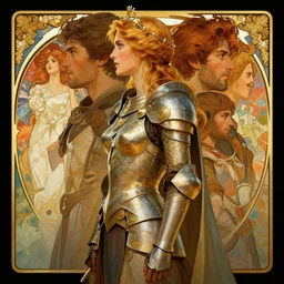 side profile portrait by christophe vacher and krenz cushart and artem demura and alphonse mucha and tony sandoval, of imogen poots as paladin, 5 4 k rtx hdr volume light concept studio matte painting digital illustration fanart artstation by rob rey, artgerm, thomas blackshear, sherree, magali villeneuve, jeremy lipkin, eve ven