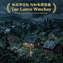heavy rain suburban cold dark night, a lone small house in forest, studio ghibli, pixar and disney animation, science fiction, cyberpunk, sharp, disney concept art illustration by mandy jurgens and alphonse mucha, dynamic lighting