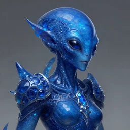 deep blue translucent alien, deep focus, d & d, fantasy, intricate, elegant, highly detailed, digital painting, artstation, concept art, matte, sharp focus, illustration, hearthstone, art by artgerm and greg rutkowski and alphonse mucha