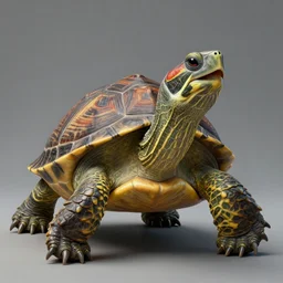 portrait of an excited turtle, studio lighting, model, hdr, 2 4 mp, fantasy, high detail, elegant, digital painting, natural light, vibrant, intricate, textured skin, highly detailed, artstation, sharp, focus, illustration, anna dittmann, ilya kuvshinov, nikolay makovsky