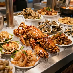high quality photo of a chinese buffet in america, extreme detailed